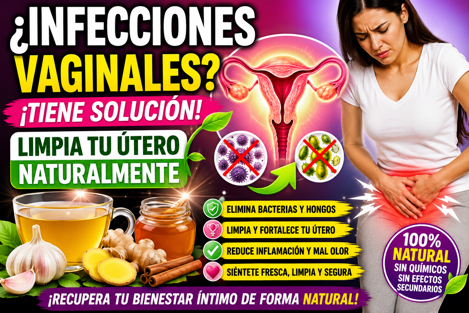 ¡LIMPIA TU ÚTERO Y PROTEGE TU ZONA ÍNTIMA NATURALMENTE!