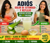 El remedio natural que está sorprendiendo a todos! Alivio para el dolor de estómago y el reflujo con sábila y clara de huevo”