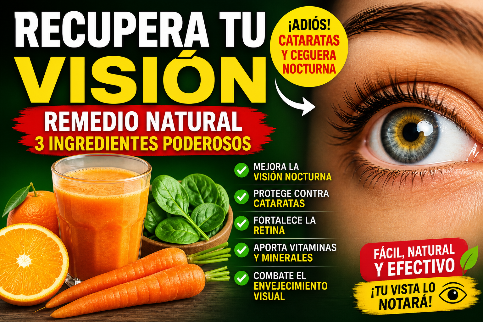 EL SECRETO NATURAL QUE PODRÍA PROTEGER TU VISIÓN Combate cataratas, ceguera nocturna y más”