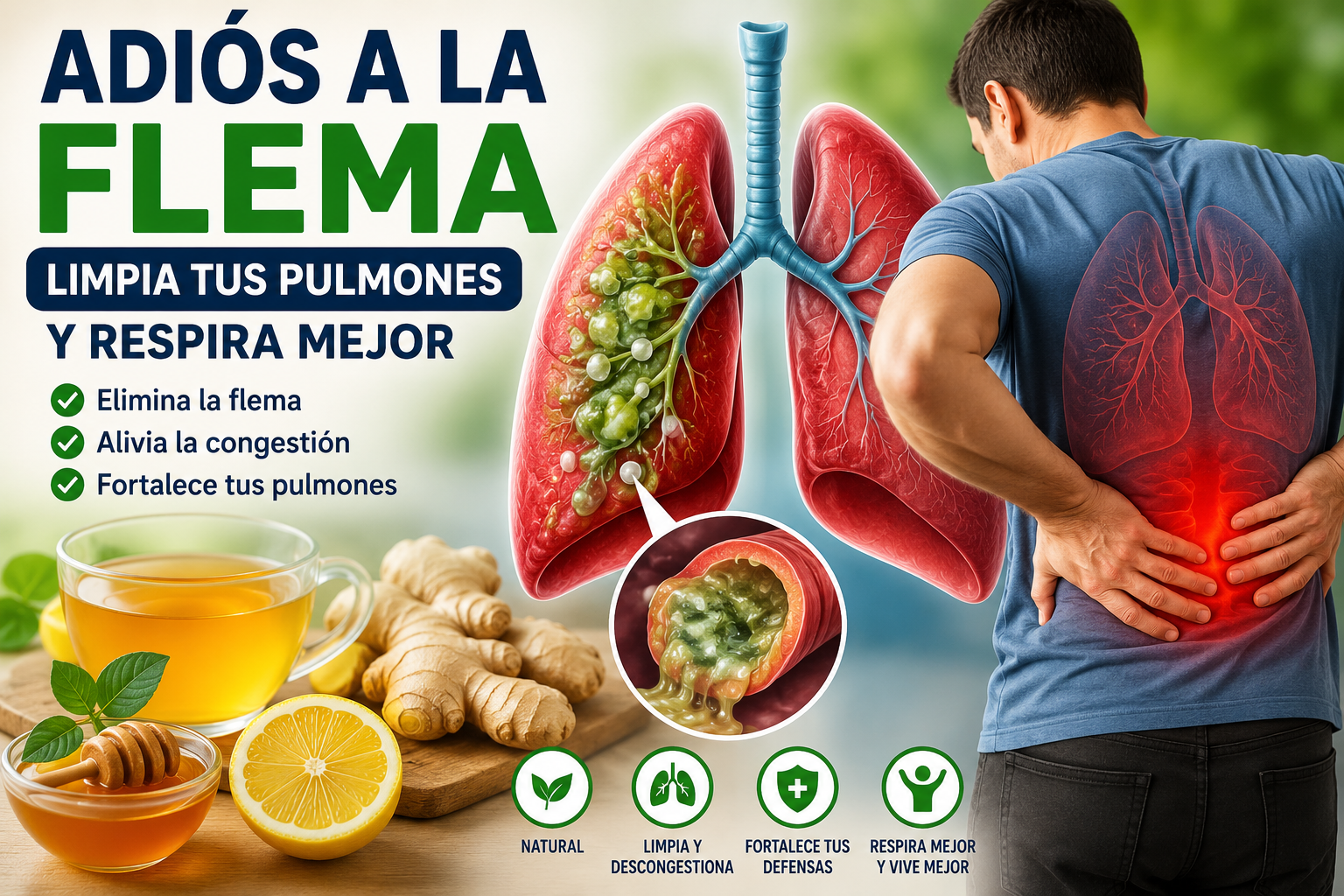 ADIÓS A LA FLEMA PEGADA! El remedio natural que puede ayudarte a respirar mejor y aliviar la gripe persistente