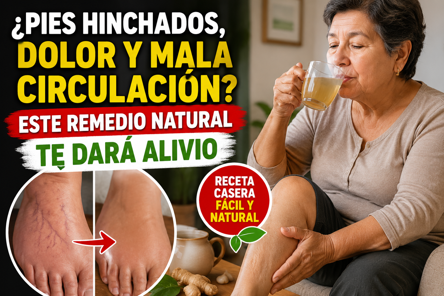 3. “Cómo Aliviar de Forma Natural la Hinchazón y el Dolor de Pies por Mala Circulación”