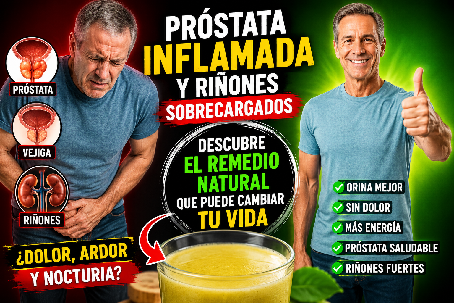 ¡ATENCIÓN HOMBRES! El remedio natural que muchos buscan para apoyar la salud de la próstata, la vejiga y los riñone