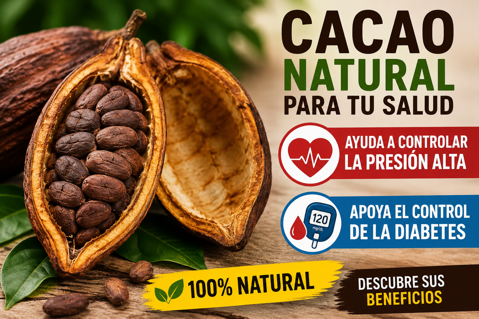 El cacao podría ser el tesoro natural que ayuda a controlar la diabetes y la presión alta! Descubre cómo aprovechar sus beneficios para tu salud